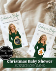 Christmas Baby Shower Scratch Off Game Holiday Baby Shower Game Green Winter Wonderland  Baby Shower Game Merry Little Winter Themed Boho