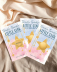 Personalized Twinkle Twinkle Little Star Gender Reveal Baby Shower Game Moon and Stars Baby Shower Scratch Off Game Pink or Blue He or She