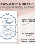 Tea Baby Shower Scratch Off Game Afternoon Tea Party Baby Shower Game Who Spilled The Tea Vintage Tea Themed Blue Baby Game Fun Unique TEA9