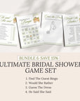 Personalized Shes Fresh Off The Market Game Bundle, Sage Green Guess The Dress, Would She Rather, He Said She Said, Find The Guest Bingo