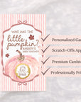 Custom A Little Pumpkin Girl Baby Shower Game, Pink Pumpkin Themed Baby Shower Scratch Off Game Who Has the Little Pumpkin? Fall Shower