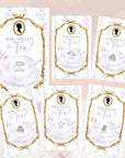 PRINTED + SHIPPED Vintage Victorian Bridal Shower Scratch Off Game Purple High Tea Bridal Shower Game Lilac Bridal Shower Tea Party Custom