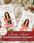 Baby Shower Scratch Off Game Strawberries or Baby? Custom Berry Sweet Baby Shower Scratch Off Tickets