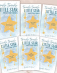 Custom Boy Twinkle Twinkle Little Star Baby Shower Game Dark Blue Stars Baby Shower Scratch Off Game Boho Celestial Baby Shower