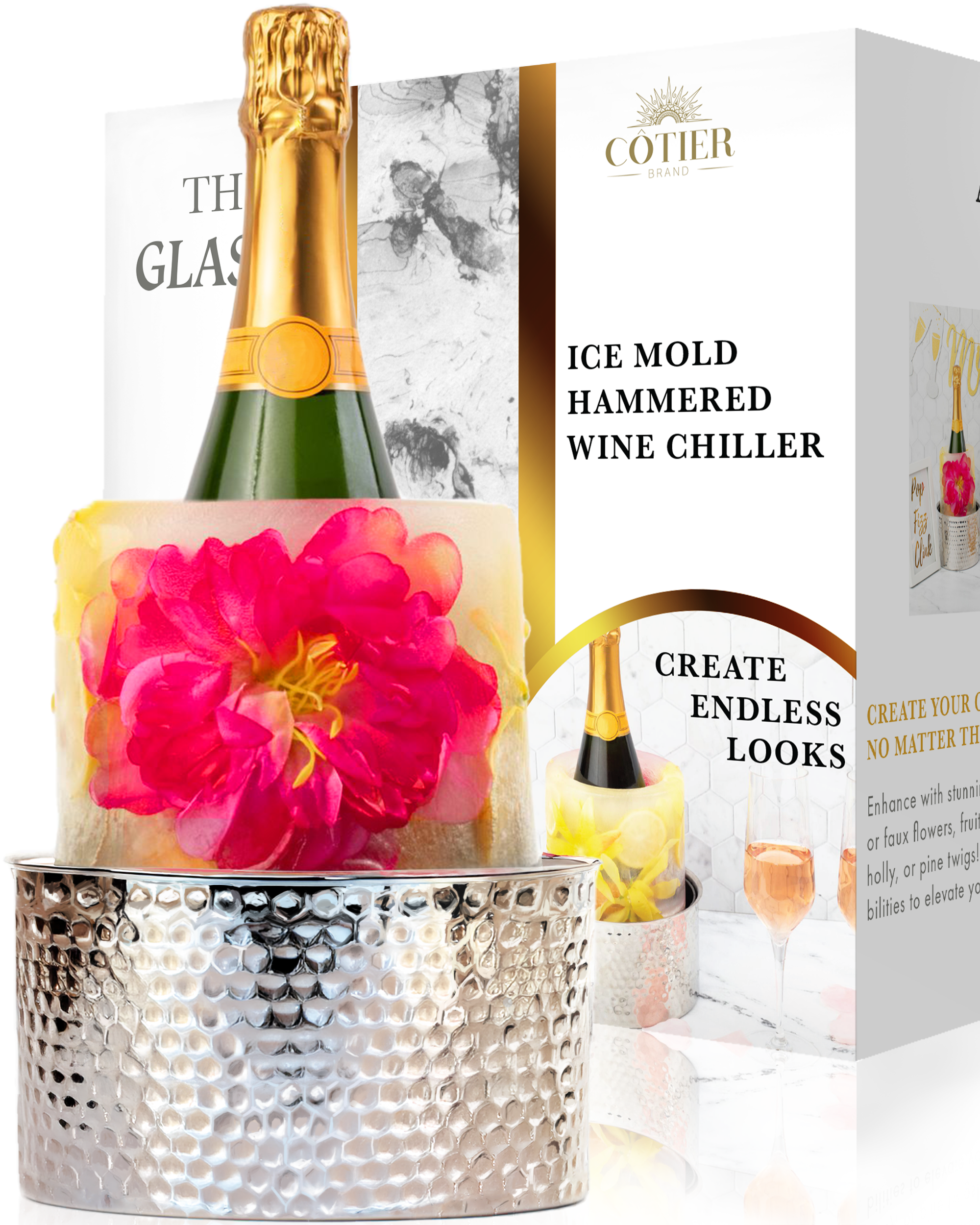 Glasi - Ice Mold Hammered Wine Chiller - CÔTIER BRAND