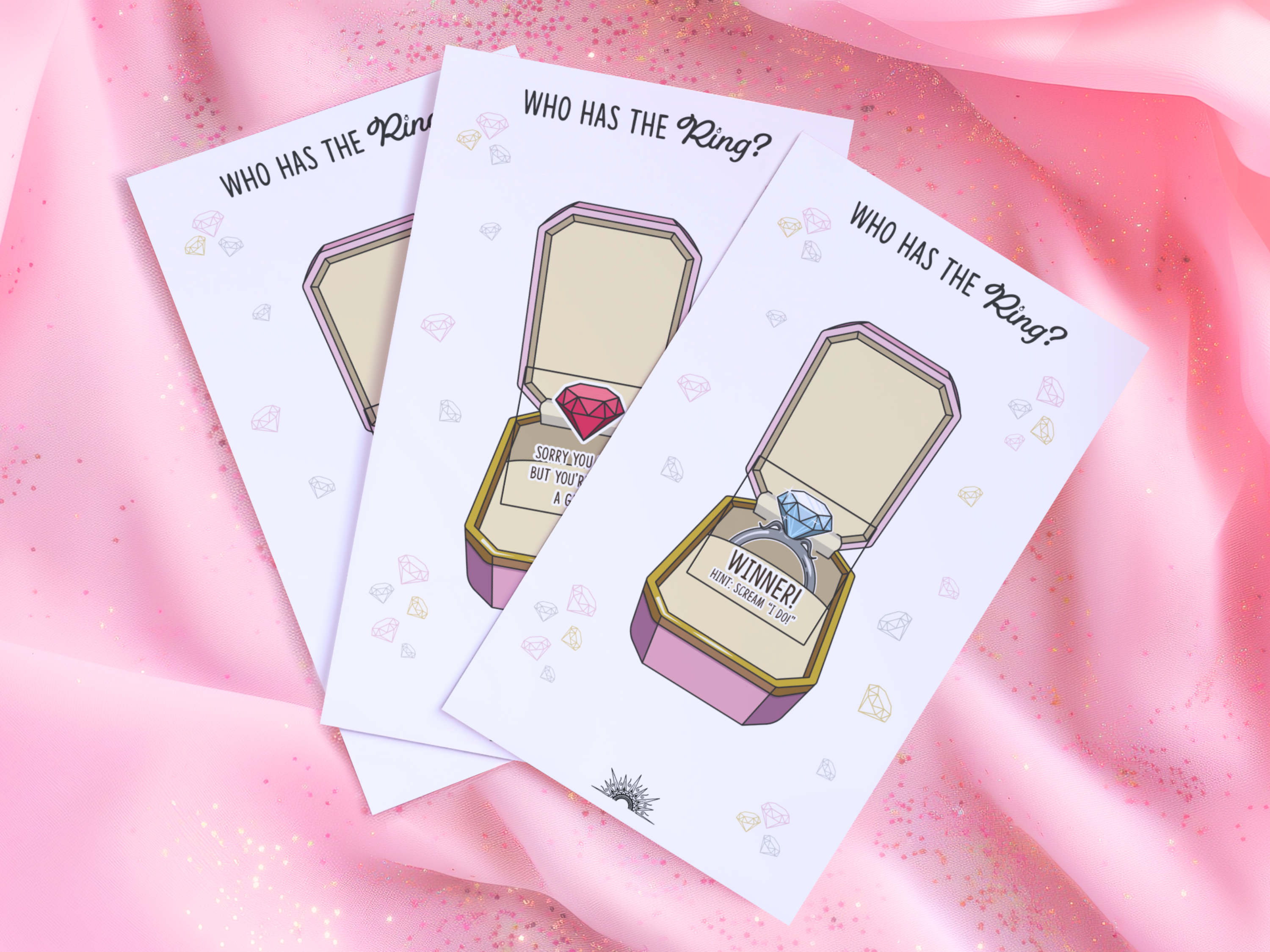 Who Has The Ring?® - Bridal Shower Scratch-Off Lottery Game - CÔTIER BRAND