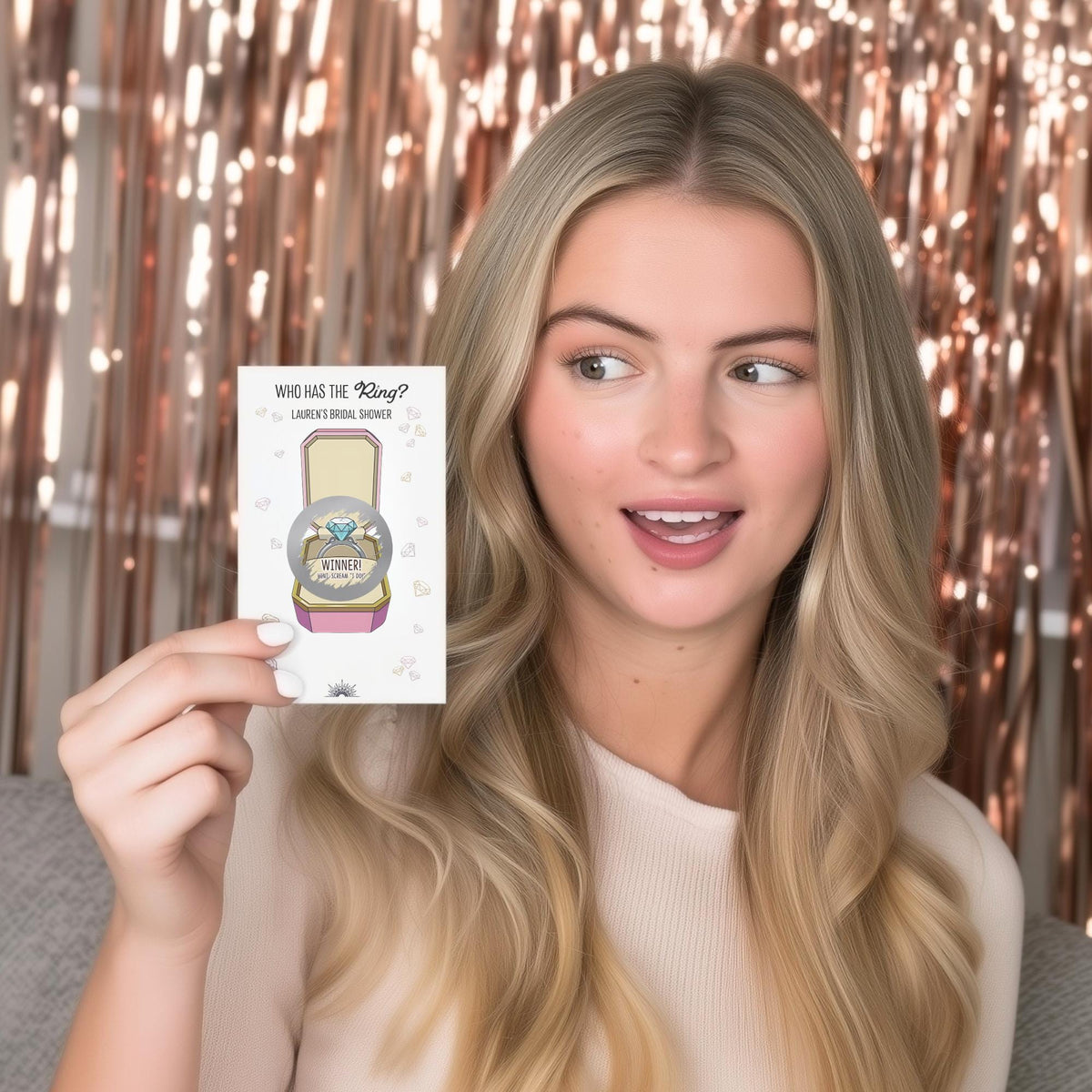 Funny Bridal Shower Scratch Off Game Cards Who Has The Ring Wedding Shower Scratch Off Game Icebreaker Bridal Shower Party Games Clean Hen - CÔTIER BRAND