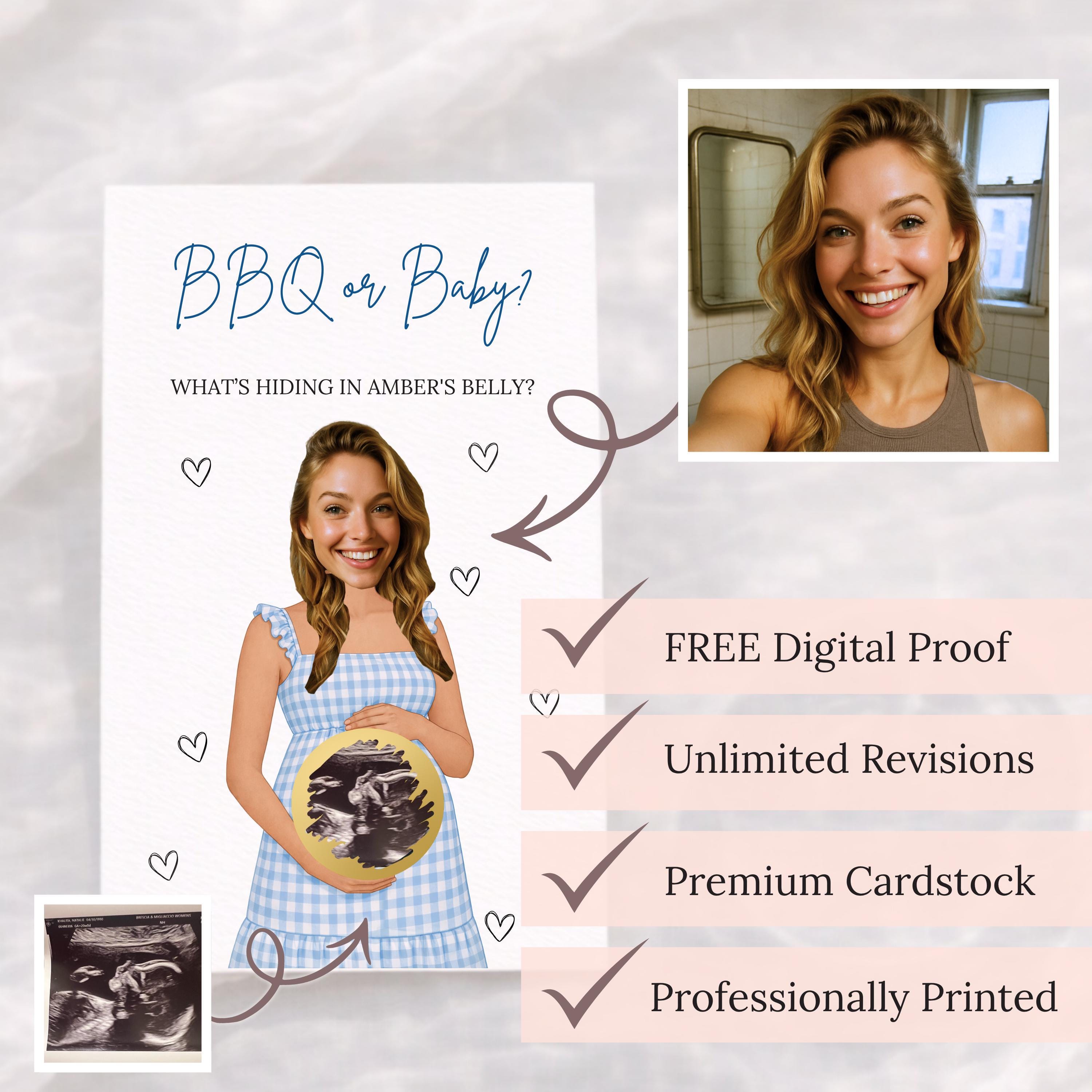 Baby Shower Game Barbeque Scratch Off Game BBQ or Baby Sprinkle Game Printed Coed Backyard Baby Q Shower Theme Bibs and BBQ