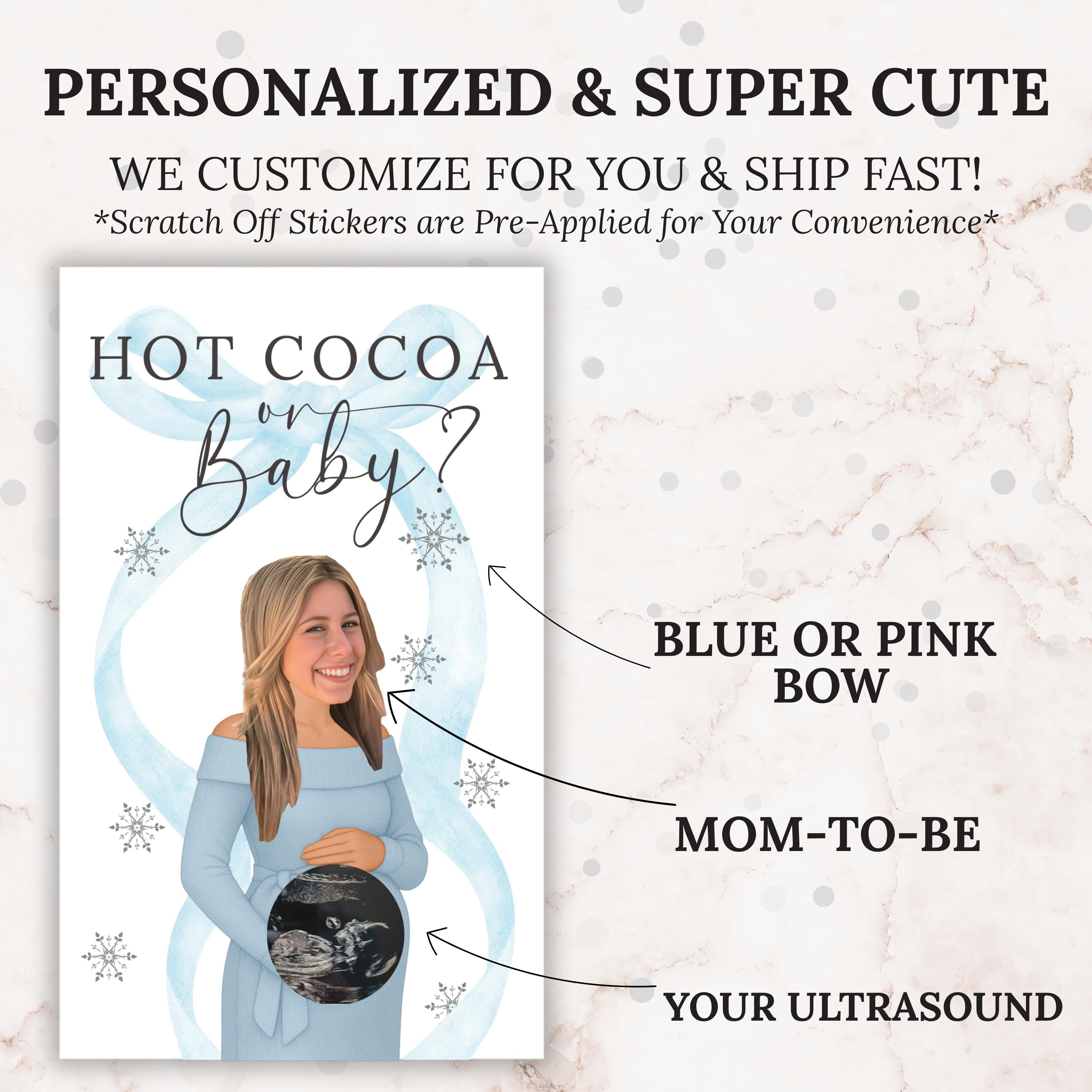 Personalized Baby It's Cold Outside Baby Shower Game Boy Winter Baby Shower Green Christmas Themed Baby Shower Scratch Off Game Coquette Bow