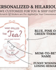 Tea Party Baby Shower Scratch Off Game Afternoon Tea Blush Pink Baby Shower Game Who Spilled The Tea Time For Tea Baby Shower Game Fun TEA9 - CÔTIER BRAND