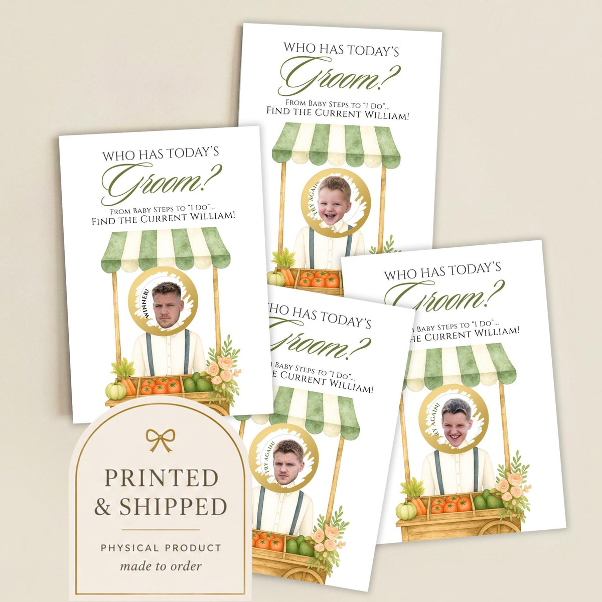 Personalized Fresh Off The Market Bridal Shower Game Who Has Today's Groom Bridal Shower Scratch Off Game Farmer's Market Shower Green - CÔTIER BRAND