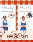 Custom Printed BBQ Baby Shower Game Dad To Be Baby Q Baby Shower Scratch Off Game BBQ or Baby? Printed Coed Party Game Red Blue - CÔTIER BRAND