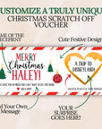 Personalized Kids Christmas Voucher Scratch Off Gift Ticket for Surprise Gift Reveal Holiday Scratch Off Christmas Gift Scratchers Custom - CÔTIER BRAND