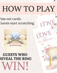 PRINTED + SHIPPED Love In Bloom Bridal Shower Game Watercolor Pink Wildflowers Butterfly Bridal Shower Theme Love In Bloom Who Has The Ring