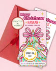 Personalized Merry Christmas Scratch Off Coupons Pink Retro Christmas Trip Reveal Voucher Scratch Off Holiday Reveal Scratchers Xmas Teens - CÔTIER BRAND