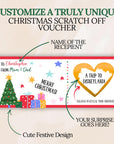 Personalized Merry Christmas Scratch Off Voucher Christmas Trip Reveal Scratch Ticket Wife Husband Kids Grandkids Surprise Reveal Gift Card