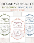 Baby Shower Scratch Off Game Tea Party Baby Shower Game Sage Green Fun Afternoon Tea Baby Shower Who Spilled The Tea Time For Tea High TEA9 - CÔTIER BRAND