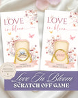 Love In Bloom Bridal Shower Game Watercolor Pink Wildflowers Butterfly Bridal Shower Theme Love In Bloom Who Has The Ring