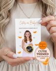 Custom Little Cutie Baby Shower Game Orange Baby Shower