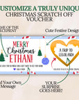 Personalized Kids Christmas Scratch Off Voucher Surprise Trip Gift Ticket Reveal Blue Holiday Coupon - CÔTIER BRAND