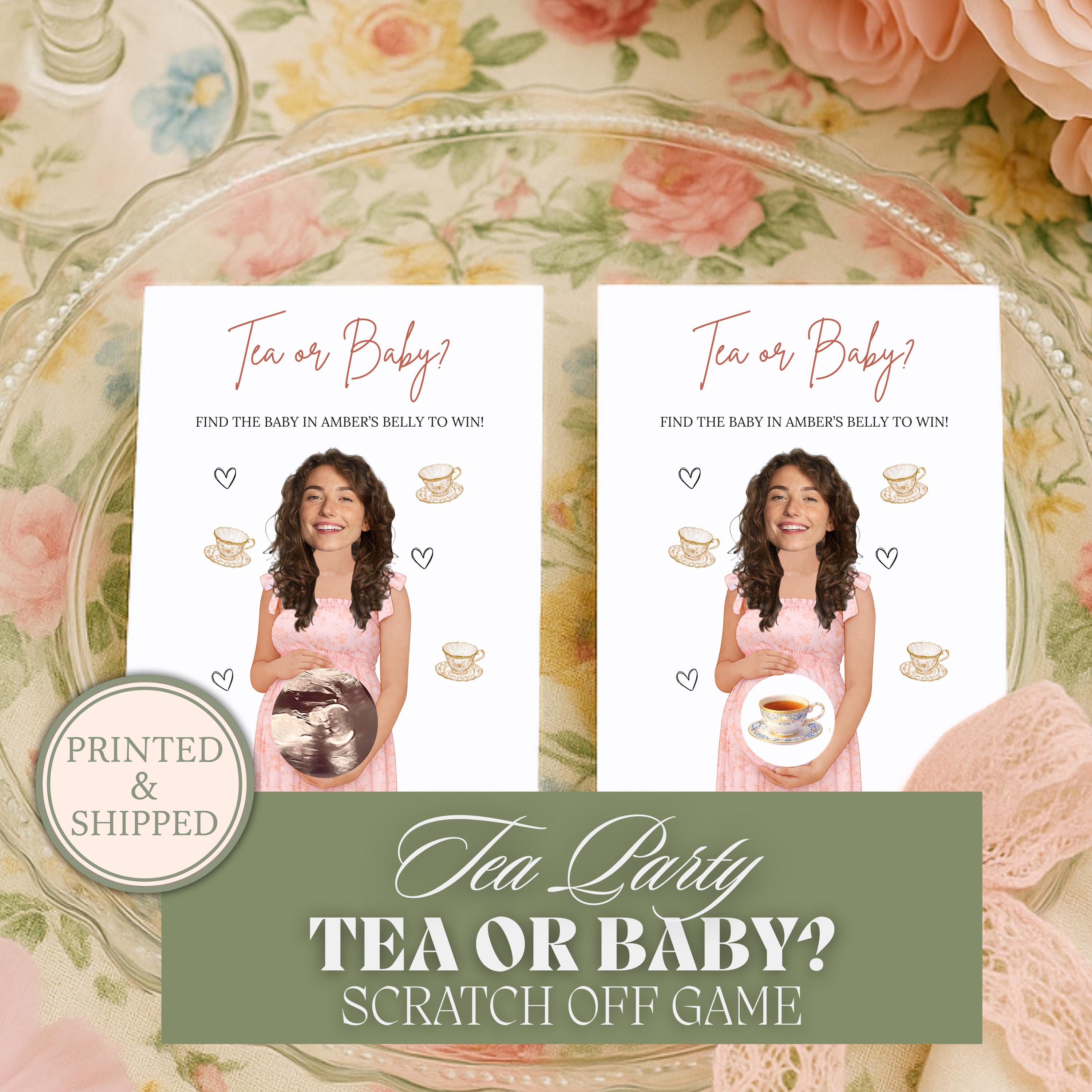 Tea or Baby - Baby Shower Scratch off Game