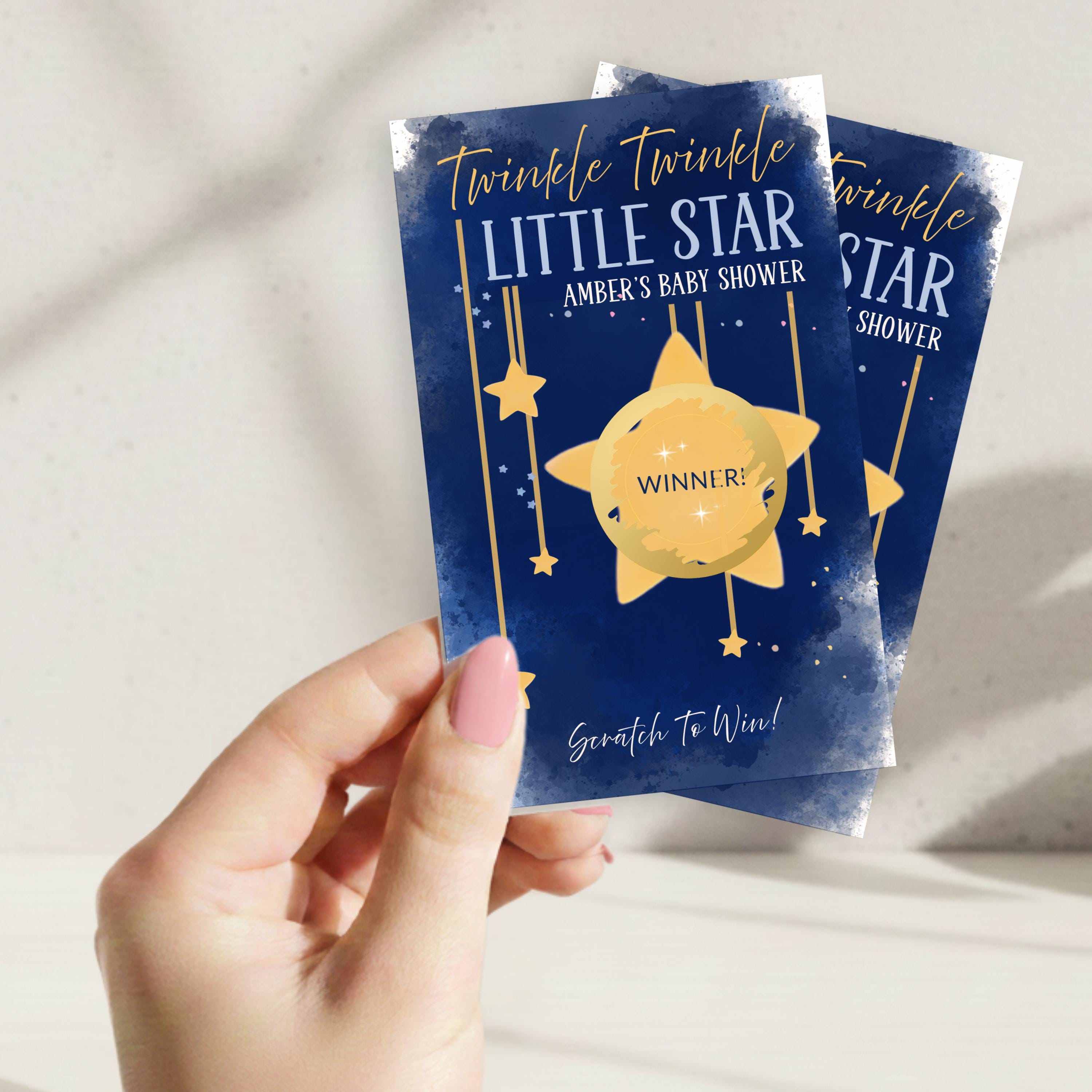 Custom Twinkle Twinkle Little Star Themed Baby Shower Game