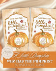 A Little Pumpkin Baby Shower Game Gender Neutral, Pumpkin Themed Baby Shower Scratch Off Game Who Has the Little Pumpkin? Fall Baby Shower - CÔTIER BRAND