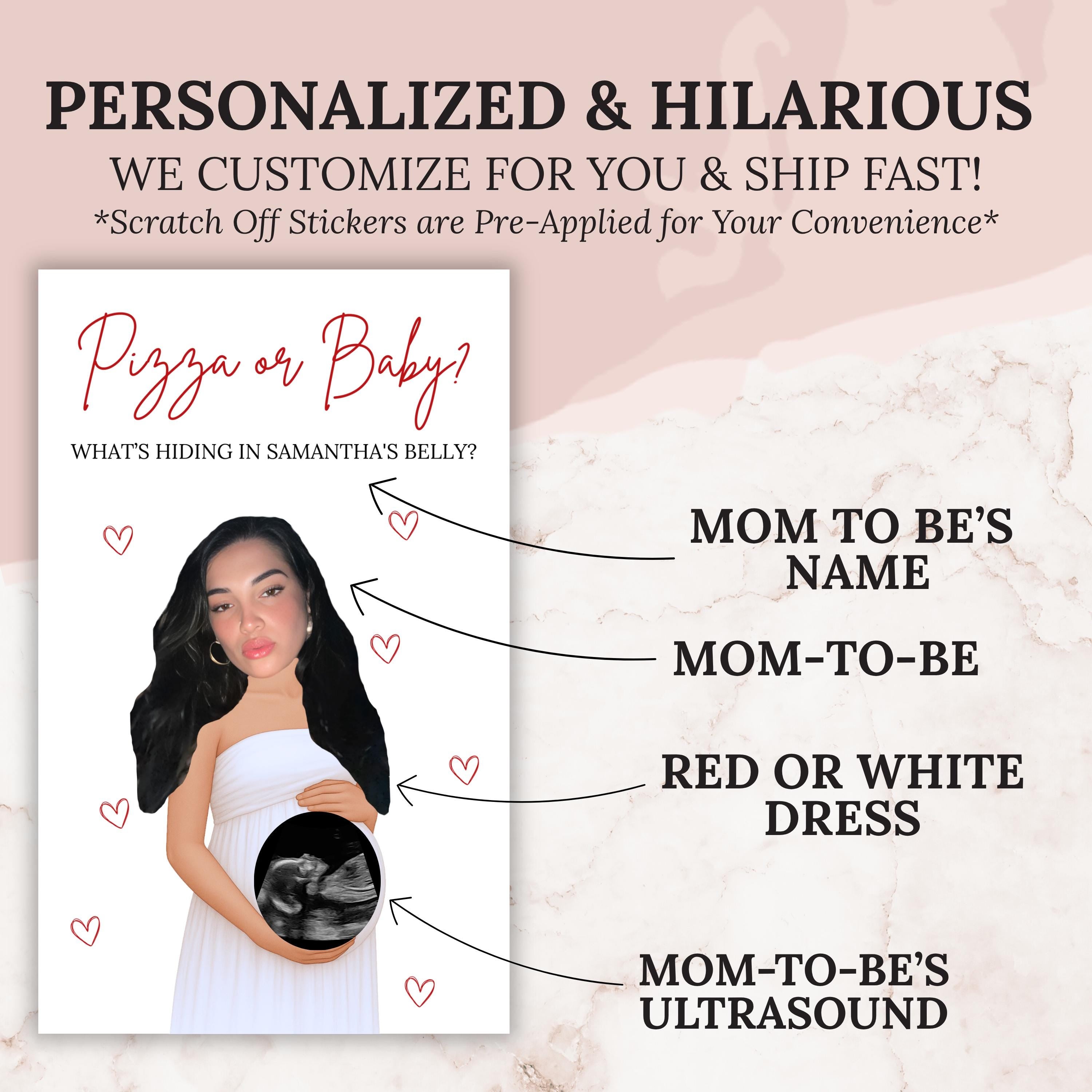 Special Delivery Baby Shower Game Pizza Baby Shower Scratch Off Game Pizza Themed Slice Slice Baby Ciao Bambino Italian Baby Shower Printed
