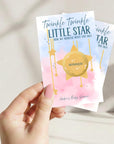 Personalized Twinkle Twinkle Little Star Gender Reveal Baby Shower Game Moon and Stars Baby Shower Scratch Off Game Pink or Blue He or She