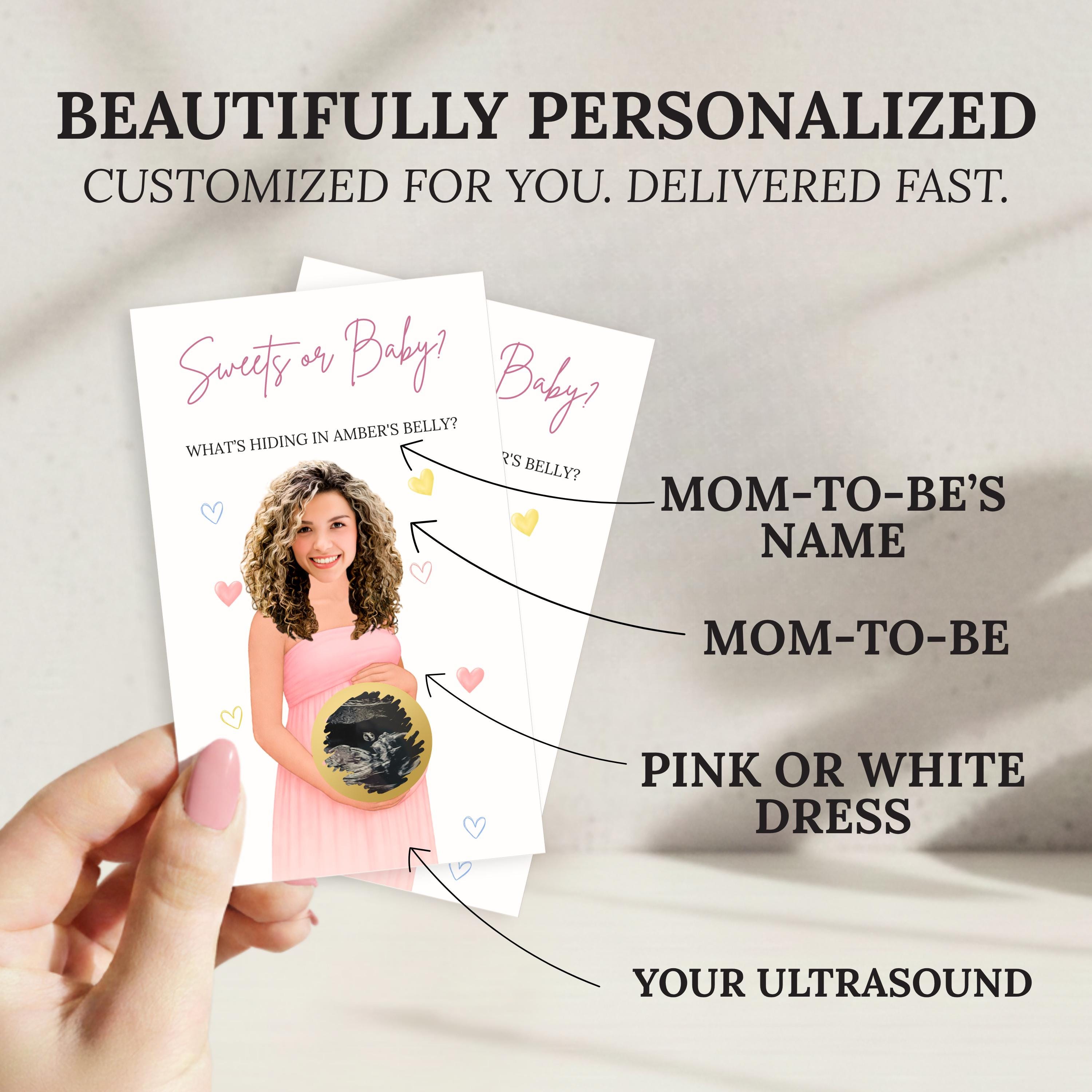 PRINTED + SHIPPED Valentine Baby Shower Game A Little Sweetheart Baby Shower Scratch Off Game Conversation Hearts Sweets or Baby? Custom