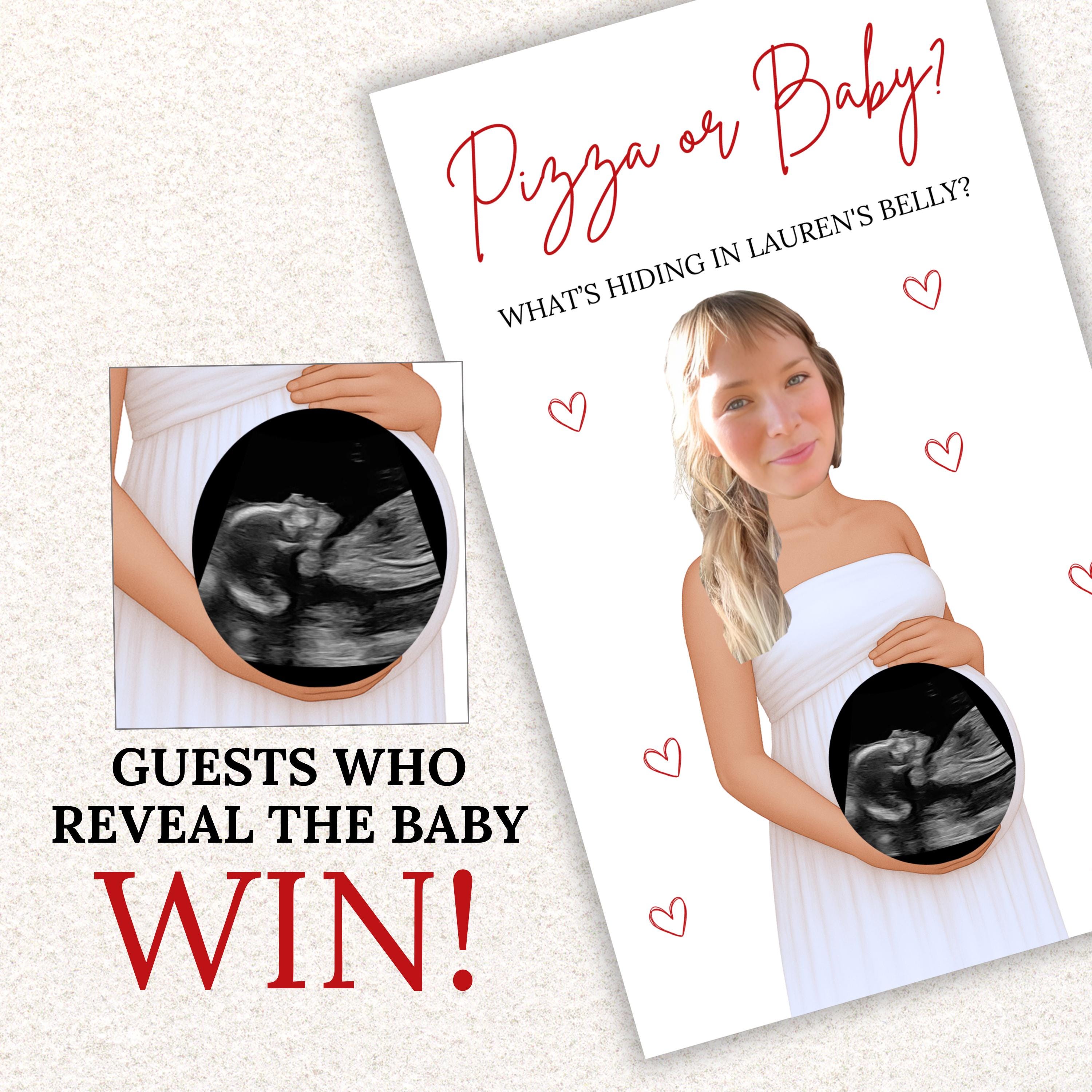 Custom Baby Shower Scratch Off Game Pizza or Baby? Italian Baby Shower Scratch Off Special Delivery Baby Shower Games Slice Slice Baby Theme
