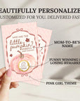 Custom A Little Pumpkin Girl Baby Shower Game, Pink Pumpkin Themed Baby Shower Scratch Off Game Who Has the Little Pumpkin? Fall Shower
