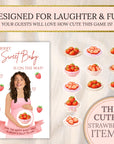 Baby Shower Scratch Off Game Strawberries or Baby? Custom Berry Sweet Baby Shower Scratch Off Tickets Strawberry Baby Shower Game Red
