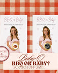 Personalized Baby Q Girl Baby Shower Game Backyard BBQ Pink Baby Shower Scratch Off Game BBQ or Baby Party Game Printed Coed Gingham - CÔTIER BRAND