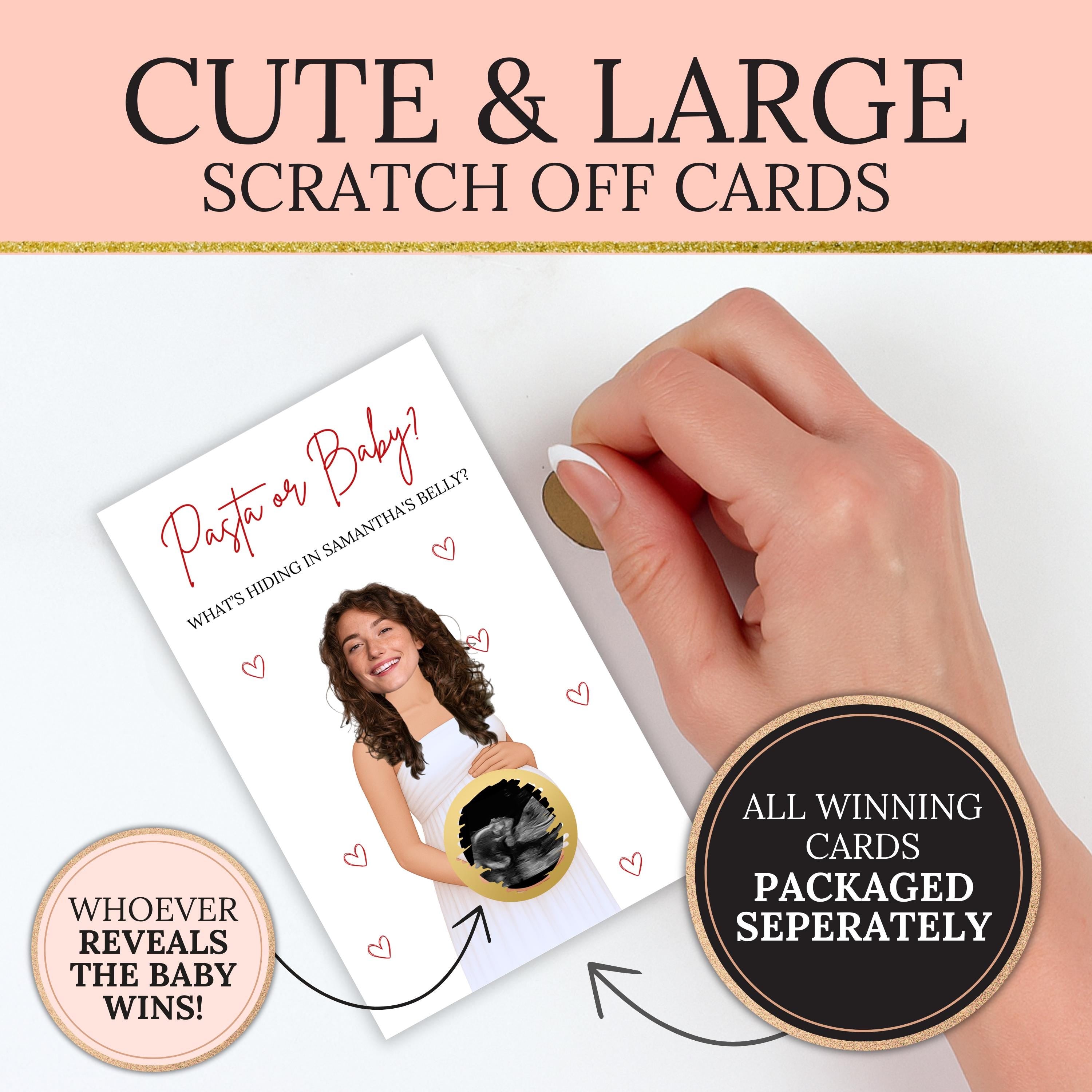 Funny Custom Baby Shower Scratch Off Game Pasta or Baby? Italian Baby Shower Scratch Off Tickets Pasta Baby Shower Games Ciao Baby Bambino