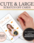 Custom Little Cutie Baby Shower Game Orange Baby Shower Gingham Cuties or Baby Shower Scratch Off Game Printed A Cutie Is On The Way