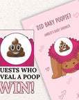 Pink Baby Shower Game Girl, Black Baby Shower Scratch Off Game Funny, Fun Did Baby Poopie Party Game, Unique Black Baby Shower Games Coed - CÔTIER BRAND