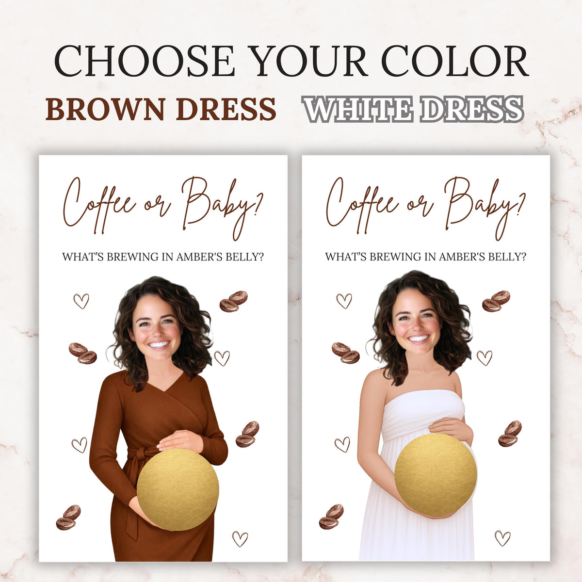 Personalized A Baby Is Brewing Baby Shower Scratch Off Game Coffee or Baby? Coffee Themed Baby Shower Game Cafe Bebe Our Little Bean Printed - CÔTIER BRAND