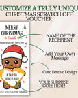 Personalized Merry Christmas Gift Voucher For Kids Christmas Scratch Off Surprise Reveal Holiday Theme Surprise Trip Reveal with Envelope - CÔTIER BRAND
