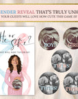 Coquette Bow Gender Reveal Scratch Off Game, He or She Gender Reveal Game Bow Theme, What Will Baby Be Scratchers, Pink or Blue Custom - CÔTIER BRAND