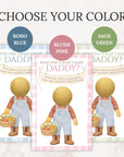 Custom Locally Grown Boy Baby Shower Game, Blue Gingham Farmer's Market Theme Who Has Today's Baby Daddy? Scratcher Activity