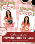 Sweet Berry Baby Shower Party Game Strawberry Themed Baby Shower Scratch Off Game