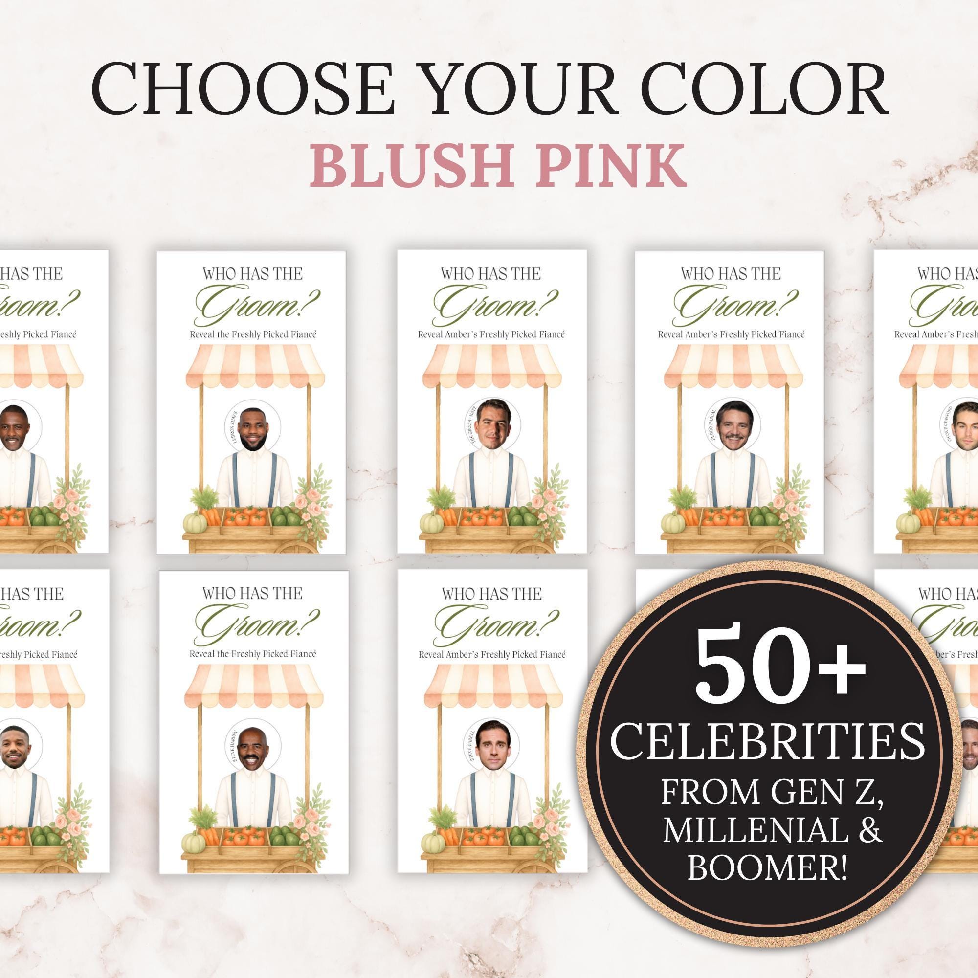 Bridal Shower Game Fresh Off The Market Scratch Off Game Celebrity Who Has The Groom Scratch Off Game Printed Farmer's Market Funny FRESH01
