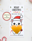 Personalized Merry Christmas Gift Voucher For Kids Christmas Scratch Off Surprise Reveal Holiday Theme Cat Christmas Surprise Trip