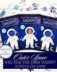 Baby Shower Game Outer Space Themed Scratch Off Game