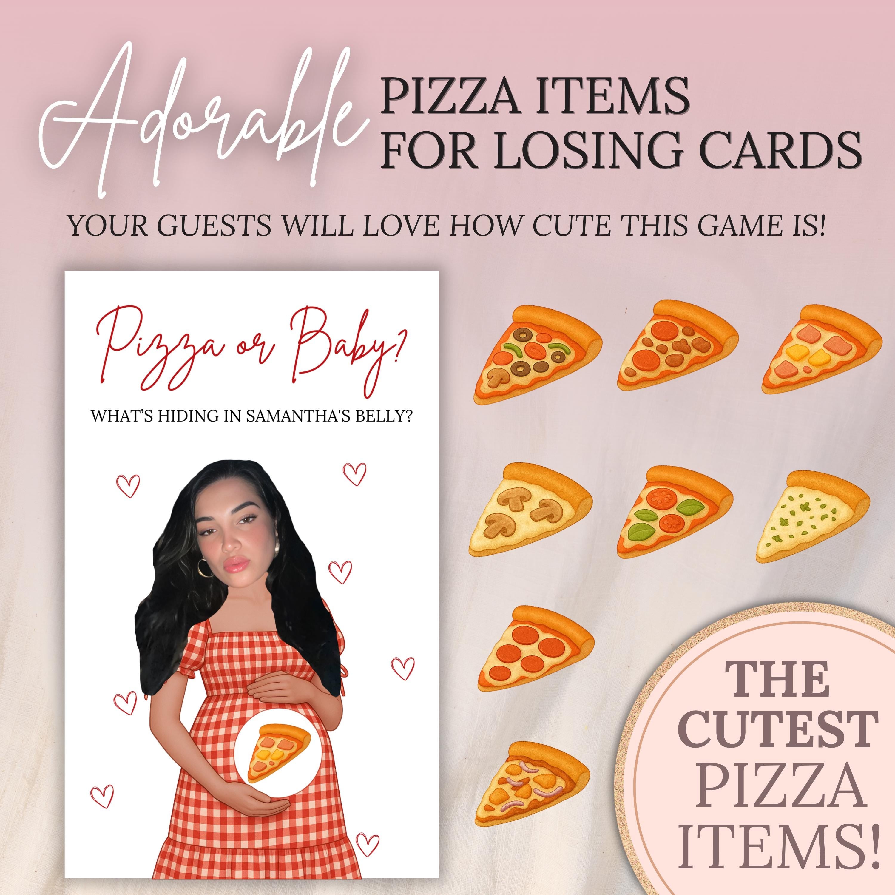 Special Delivery Baby Shower Game Pizza Baby Shower Scratch Off Game Pizza Themed Slice Slice Baby Ciao Bambino Italian Baby Shower Printed