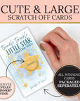 Custom Boy Twinkle Twinkle Little Star Baby Shower Game Dark Blue Stars Baby Shower Scratch Off Game Boho Celestial Baby Shower