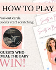 PRINTED + SHIPPED Valentine Baby Shower Game A Little Sweetheart Baby Shower Scratch Off Game Conversation Hearts Sweets or Baby? Custom