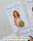 Funny Custom Black Baby Shower Scratch Off Game Brunch or Baby? Baby Shower Scratch Off Tickets African American Baby Shower Games Mom To Be