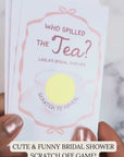 Bridal Shower Game Tea Party Bridal Shower Scratch Off Game Who Spilled The Tea Themed Sage Green Wedding Shower Par-Tea Bride To Be TEA6